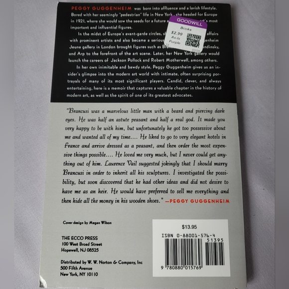 Confessions of an Art Addict by Peggy Guggenheim paperback novel book EUC - Picture 2 of 3